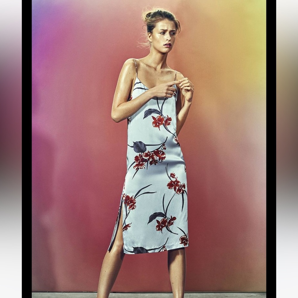 Ganni Saunder Satin Slip Dress